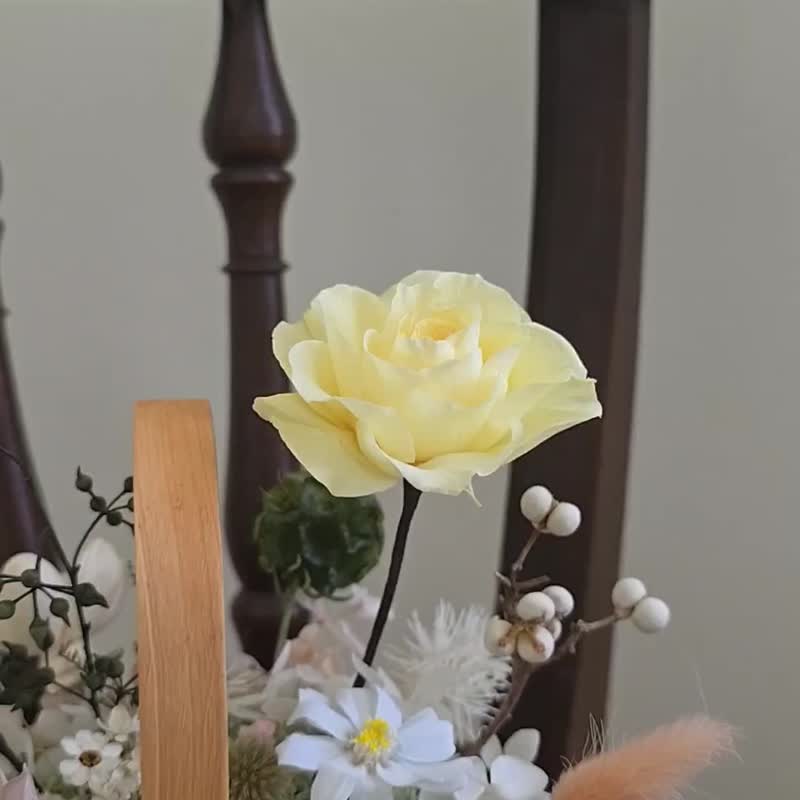 春日时光永生花小提篮 - 干燥花/捧花 - 植物．花 