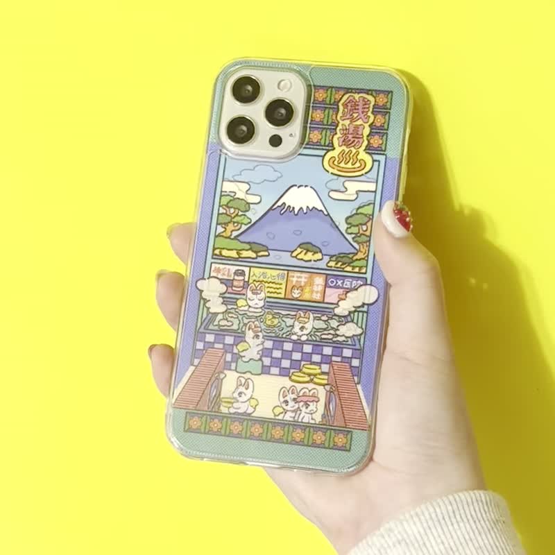 中村恭子合作狐狸公共浴室行动 iPhone 手机壳 - 手机壳/手机套 - 硅胶 蓝色