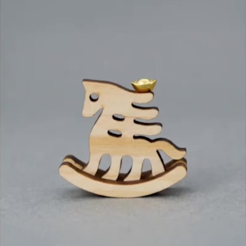 马上招财木马  PINKOI 限定 - 摆饰 - 木头 咖啡色