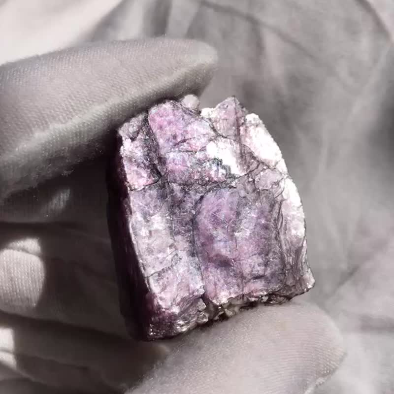 小山型 紫云母 紫锂云母 原石 矿标 摆设 水晶原矿 crystal - 摆饰 - 水晶 紫色