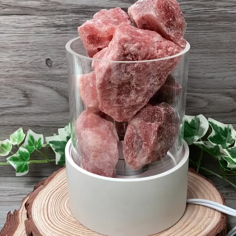 (中秋礼赞) 天然扩香系列之喜马拉雅盐灯 清水模设计 化煞红盐块 - 灯具/灯饰 - 水泥 