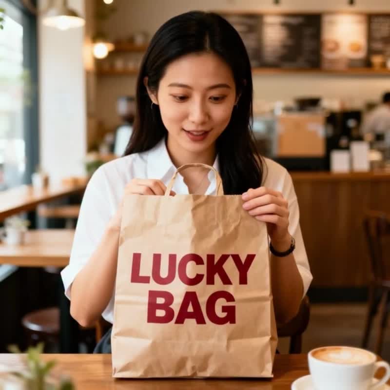 【福袋】LUCKY BAG 02 - 细肩带洋装与气球袖衬衫 - 洋装/连衣裙 - 亚麻 卡其色