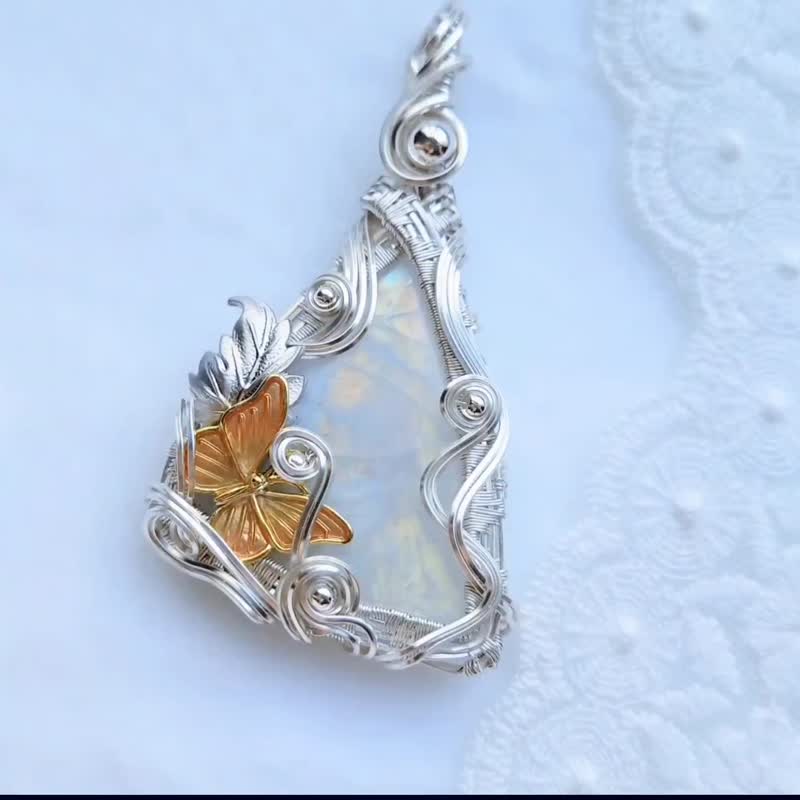 【 美丽 】月光石 吊坠/项链 - 项链 - 宝石 