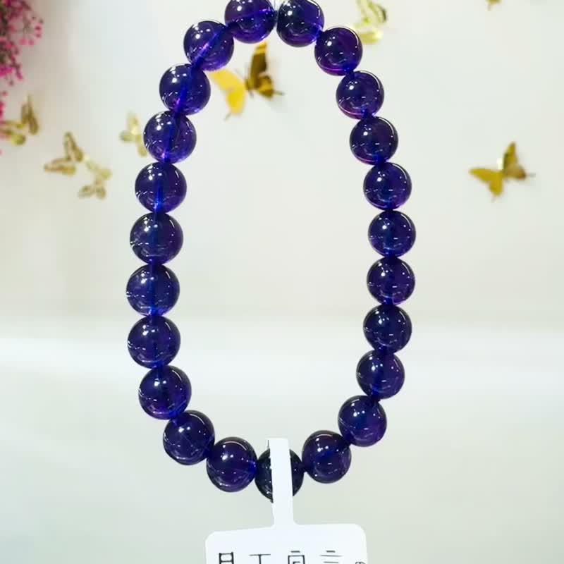 小精品乌拉圭浓色紫水晶手珠10.5-7mm智慧之石与贵人缘广结人缘 - 手链/手环 - 水晶 紫色