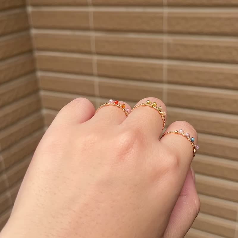 14K包真金锆石戒指 - 戒指 - 贵金属 金色