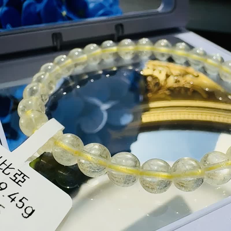 小精品星陨细闪黄金利比亚陨石6.5mm9.45g财运流向增加行动力旺 - 手链/手环 - 半宝石 黄色