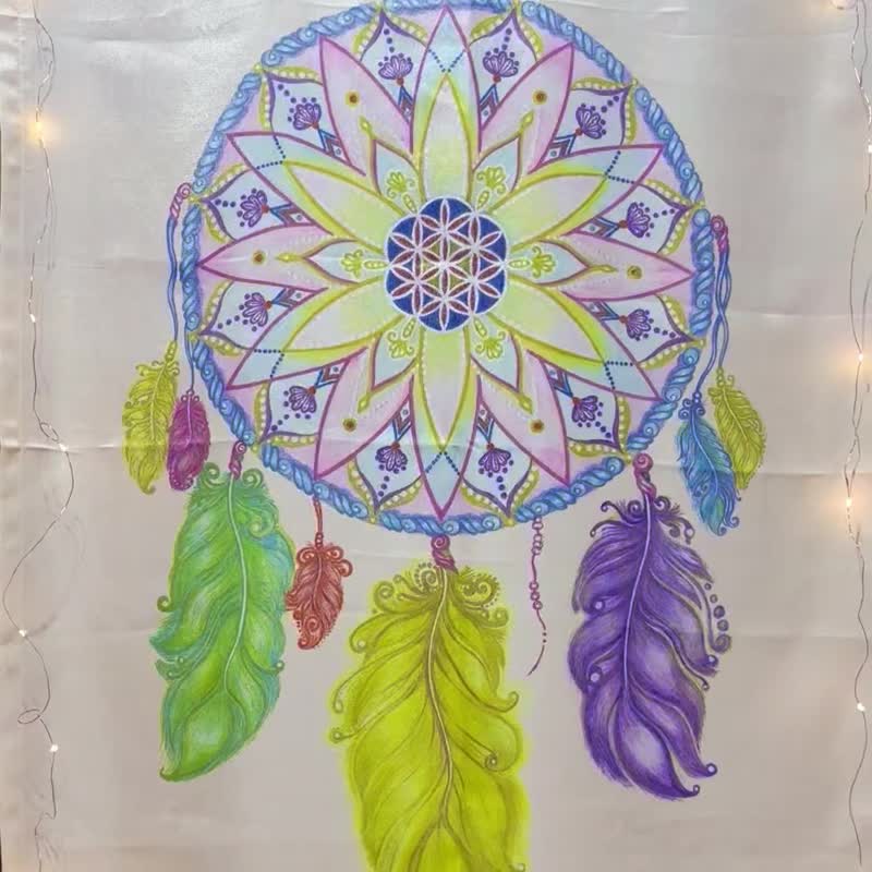 独家正能量图腾 喜悦禅生命之花补梦网曼陀罗艺术风水门帘Mandala - 门帘/门牌 - 棉．麻 多色