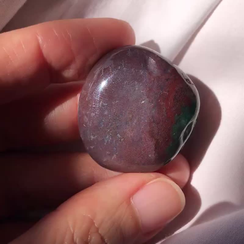 海洋碧玉 小滚石 水晶 天然原石 crystal 摆设 手把玩 手握 Ocean - 摆饰 - 水晶 紫色