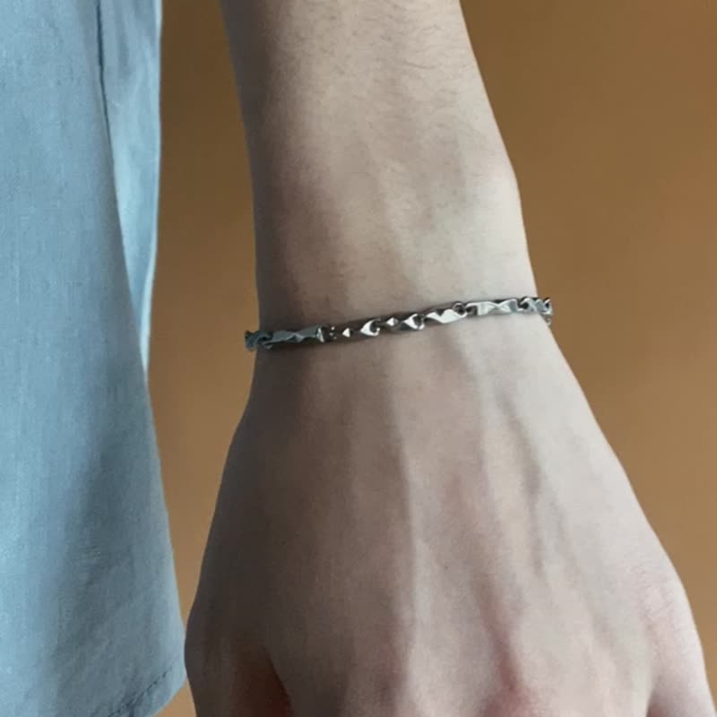 Unisex | 极昼系列 - 辉石 * 不锈钢手链 - 手链/手环 - 不锈钢 银色