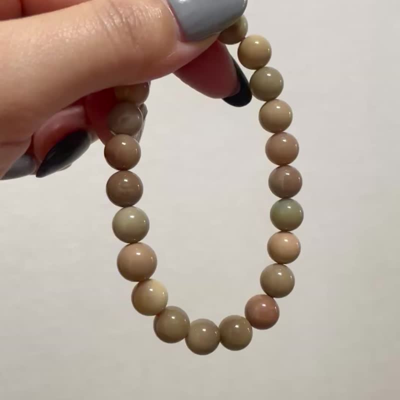 暮色阿萨姆 焦糖茶饮【茶韵小咪数阿拉善手串】木心暖调/一物一拍 - 手链/手环 - 水晶 多色