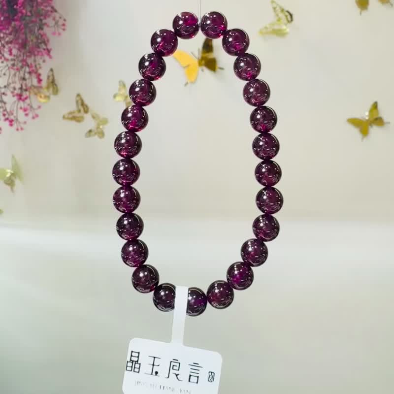 精品绝美晶体紫牙乌水晶7mm20.39g美容水晶气血循环 - 手链/手环 - 水晶 紫色