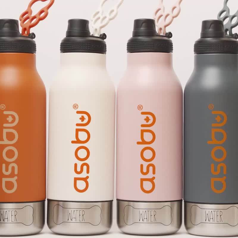 加拿大ASOBU 多功能1公升宠物保温水杯+宠物食物保存盒 - 水瓶/水壶 - 不锈钢 