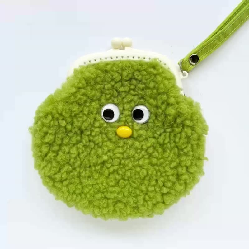 森林里的毛毛小精灵彩色塑胶口金包 - 零钱包 - 其他材质 绿色