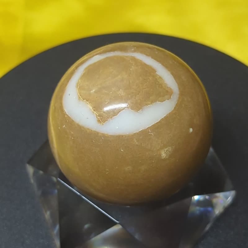 【运好气】神之视界 觉醒 龙宫舍利球 洞察天机 (50mm/附底座) - 摆饰 - 石头 卡其色