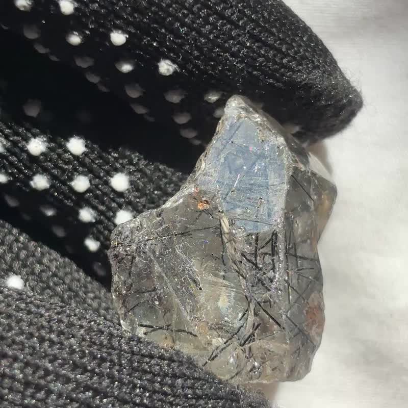 黑髪晶 硬髪 意境 冰透 彩虹 涅盘纹 天然水晶 冰透 摆设 水晶 - 摆饰 - 水晶 透明