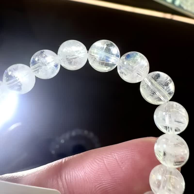 小资本马岛彩虹蓝月光幻彩色手珠6mm人缘桃花提升魅力助眠水晶 - 手链/手环 - 水晶 多色