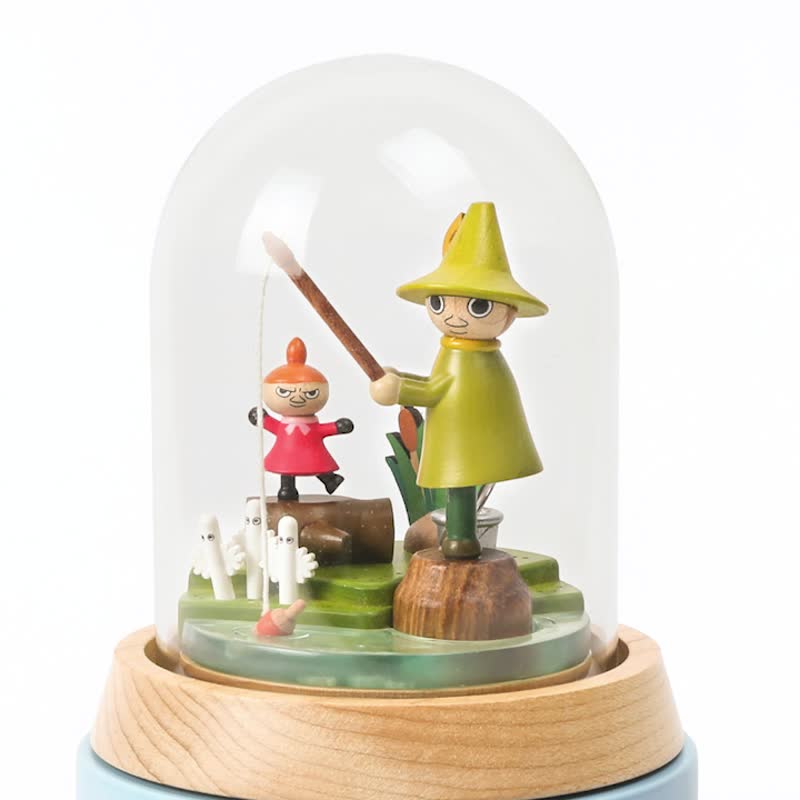 【阿金钓鱼】阿金 小不点 溜溜 转盘音乐盒 | Wooderful life - 摆饰 - 木头 多色