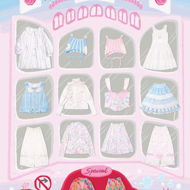 牛稠岛牛稠齿科 洞洞面料 蛀虫古董店印花复古刺绣纯白背心连衣裙 - 洋装/连衣裙 - 棉．麻 白色