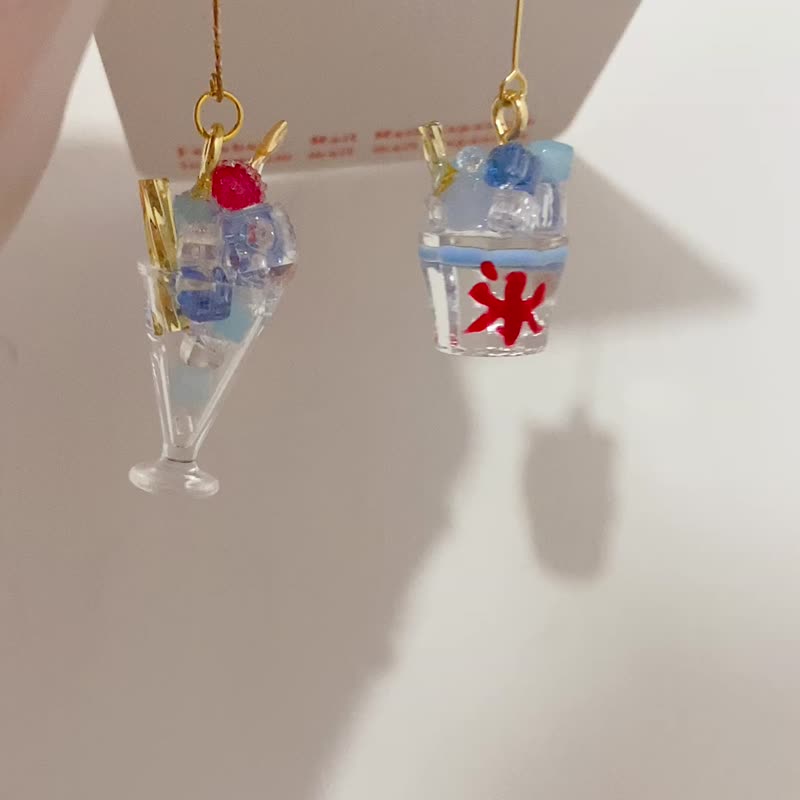 芭菲杯、耳环、耳夹 - 耳环/耳夹 - 树脂 多色