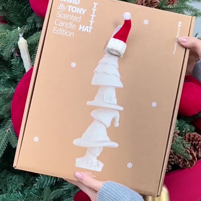 Udoland圣诞礼帽叠叠叠香薰蜡烛 - 蜡烛/烛台 - 蜡 多色
