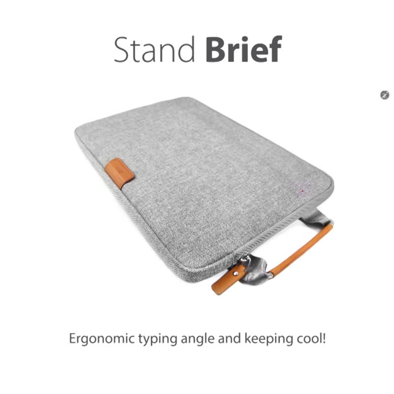 Stand Brief支架电脑包保护套-13-16吋笔记本/2in1触控翻转笔记本 - 电脑包 - 其他材质 灰色