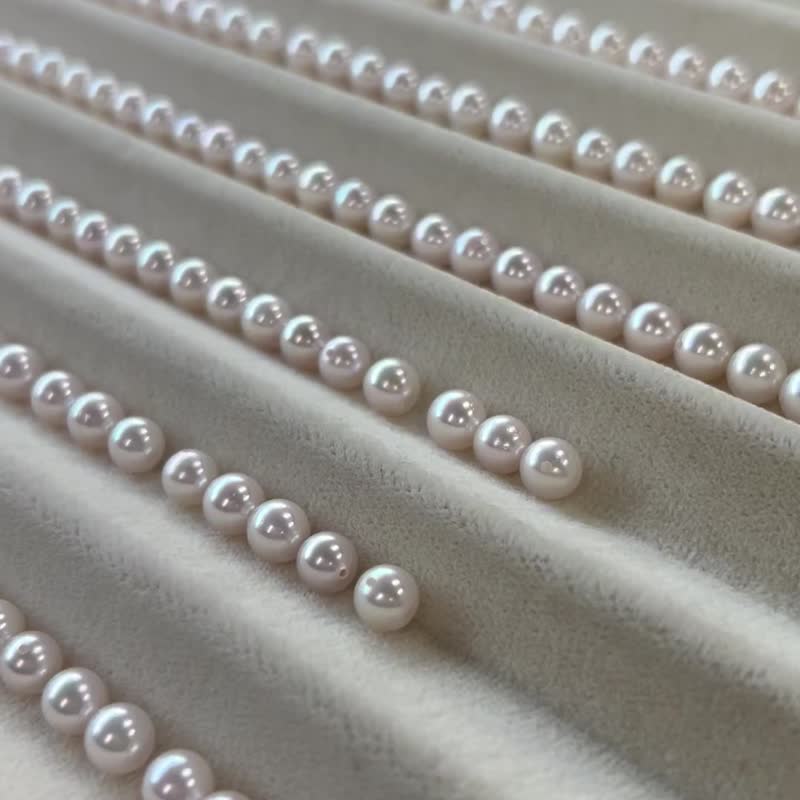 Akoya 珍珠耳环7.0mm  海水Akoya珍珠 日本制造 耳夹耳环 - 耳环/耳夹 - 珍珠 