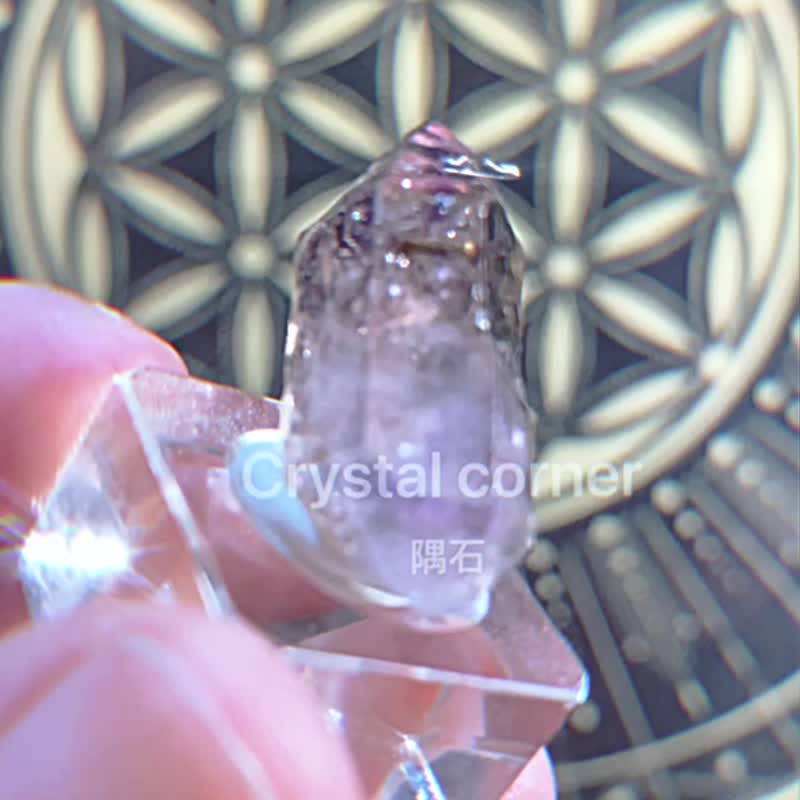 256莫桑比克黑紫超七双尖骸骨水晶 - 摆饰 - 水晶 