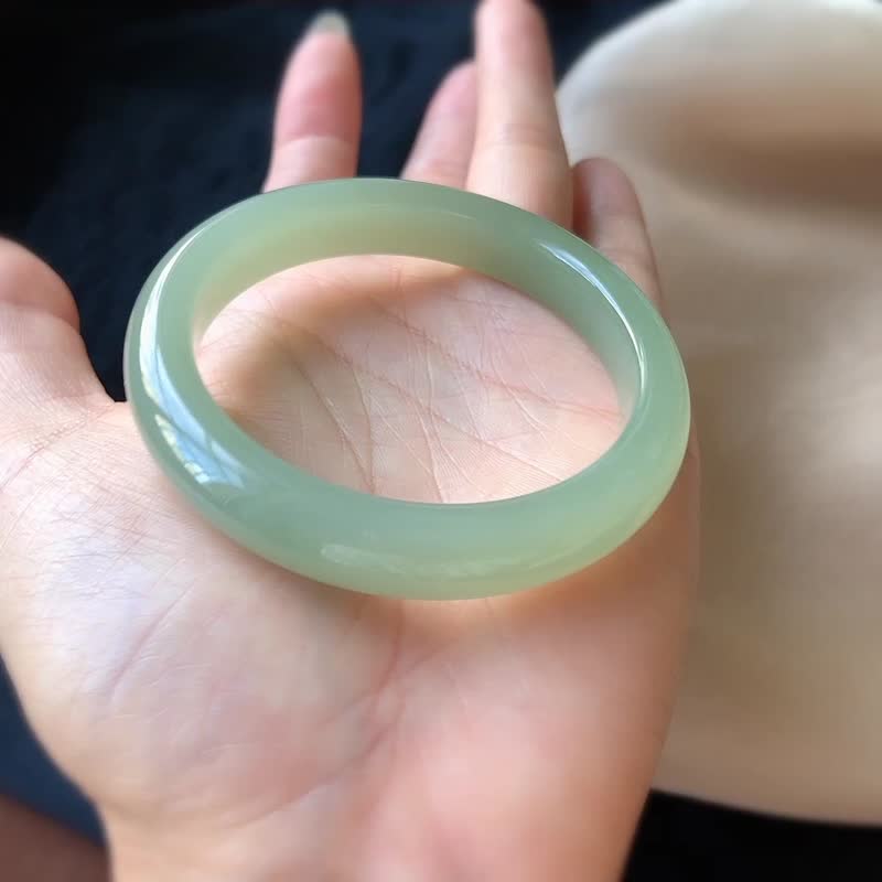 秒杀价精品天然和田玉青海料玉镯 圈口59MM  料子冰润细腻 - 手链/手环 - 玉石 