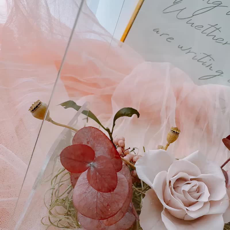 压克力手提花礼-悠闲时光 - 植栽/盆栽 - 植物．花 粉红色