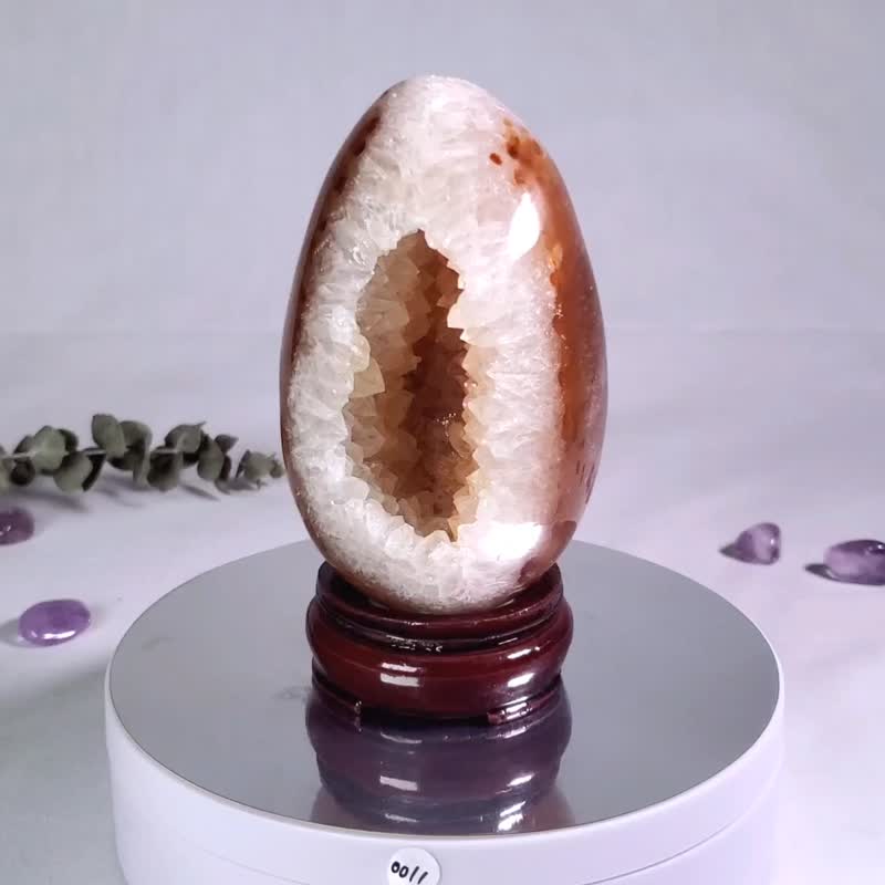 玛瑙好运蛋 110515 - 摆饰 - 水晶 橘色