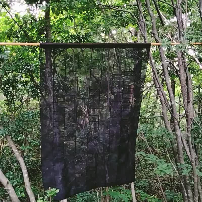 Okusa Tapestry rice field - 门帘/门牌 - 丝．绢 黑色