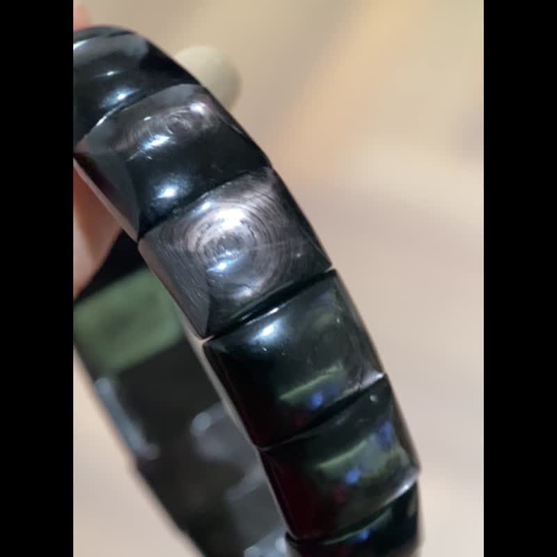 顶级 金运石 16.5mm 手牌 手链 招财 防小人 休息之石 - 手链/手环 - 水晶 