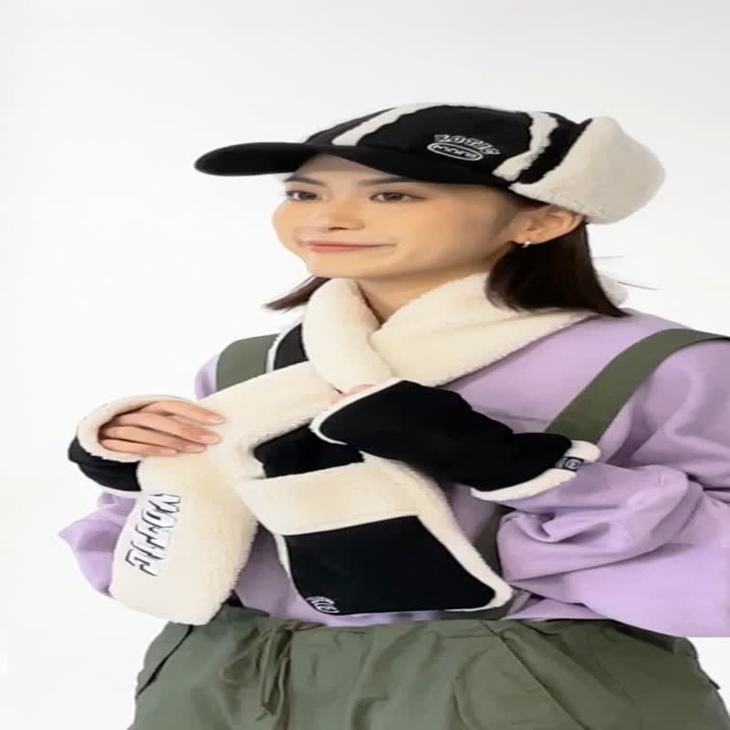毛绒暖暖围巾 - 围巾/披肩 - 其他人造纤维 黑色