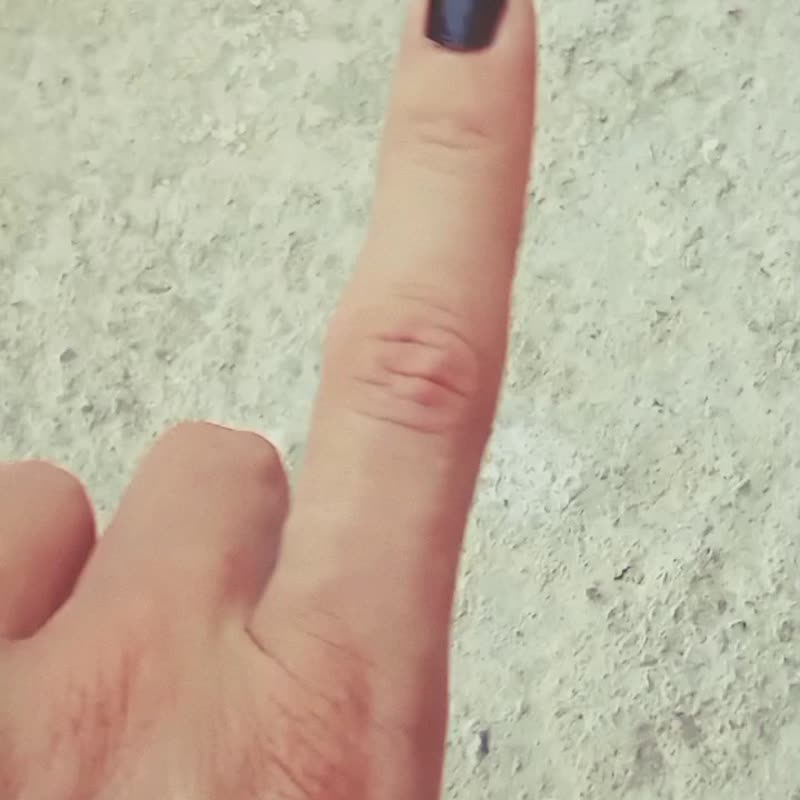 EMO 小丑戒指 - 陶瓷三层堆叠戒指 - 戒指 - 瓷 白色