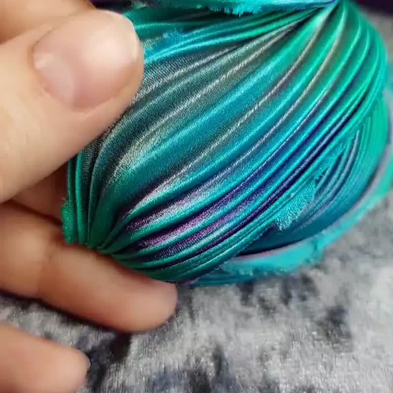 30 cm 1/3 yd Pure Silk Shibori Ribbon Handmade Natural Silk pleating fabric - 编织/刺绣/羊毛毡/裁缝 - 丝．绢 