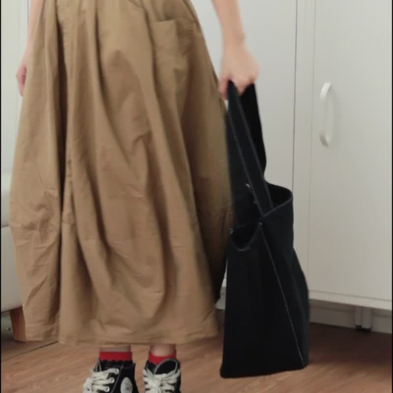 sobag原宿风大容量ulzzang包包女韩版复古帆布包女黑色单肩托特包 - 侧背包/斜挎包 - 棉．麻 黑色