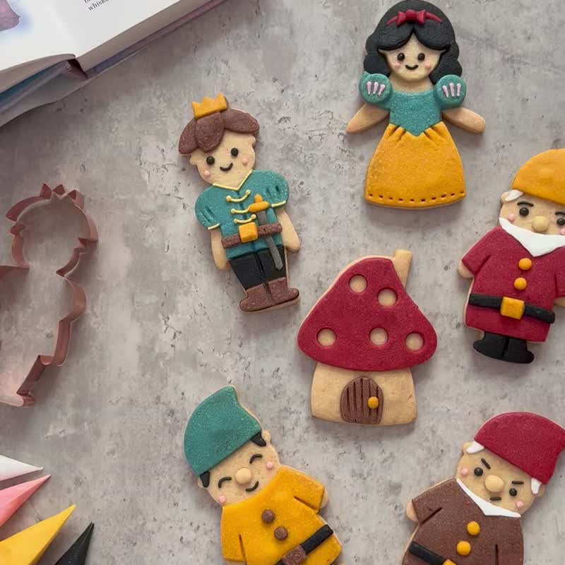 白雪公主造型饼干。S-Cookie原创 - 手工饼干 - 新鲜食材 多色
