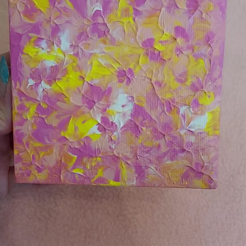 【花蔷】系列 无框画 压克力画 抽象画 画作 挂画 居家摆设 居家 - 海报/装饰画/版画 - 其他材质 粉红色