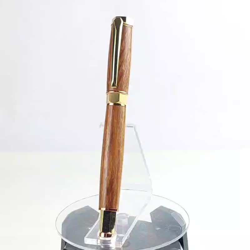 刺猬紫檀磁吸钢珠笔 /手工钢珠笔/KOBE手工笔 - 钢珠笔 - 木头 咖啡色