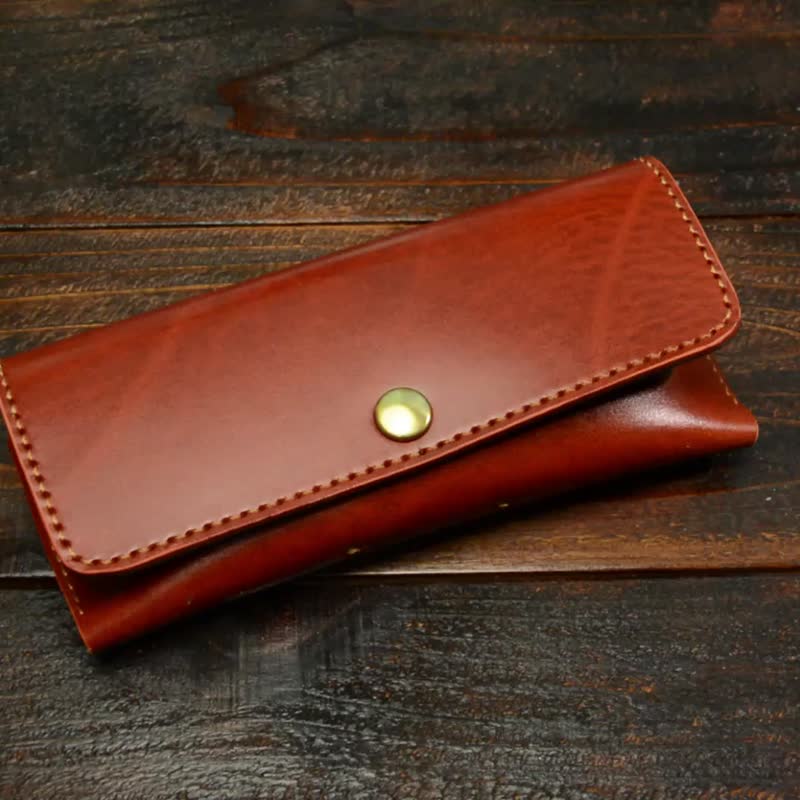 【顶级规格】Lugato Shoulder 牛革眼镜盒 橘色 - 眼镜/眼镜框 - 真皮 橘色