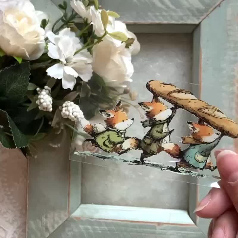 法棍狐狸 亮面PET胶带 - 纸胶带 - 塑料 