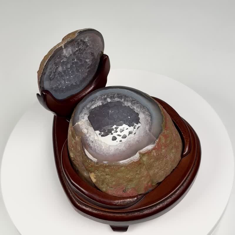 玛瑙聚宝盆-原皮 1190424 - 摆饰 - 水晶 多色
