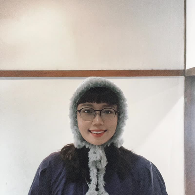 飞行帽 蓝/银灰 - 帽子 - 羊毛 蓝色