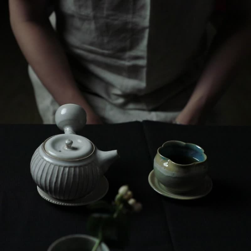 春郎陶-轮花杯盘组100ml - 其他杯子 - 陶 多色