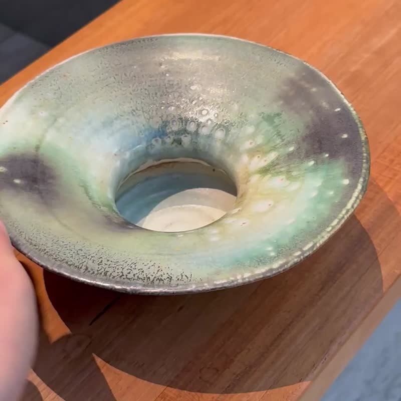 流动灰釉花器 - 花瓶/陶器 - 陶 