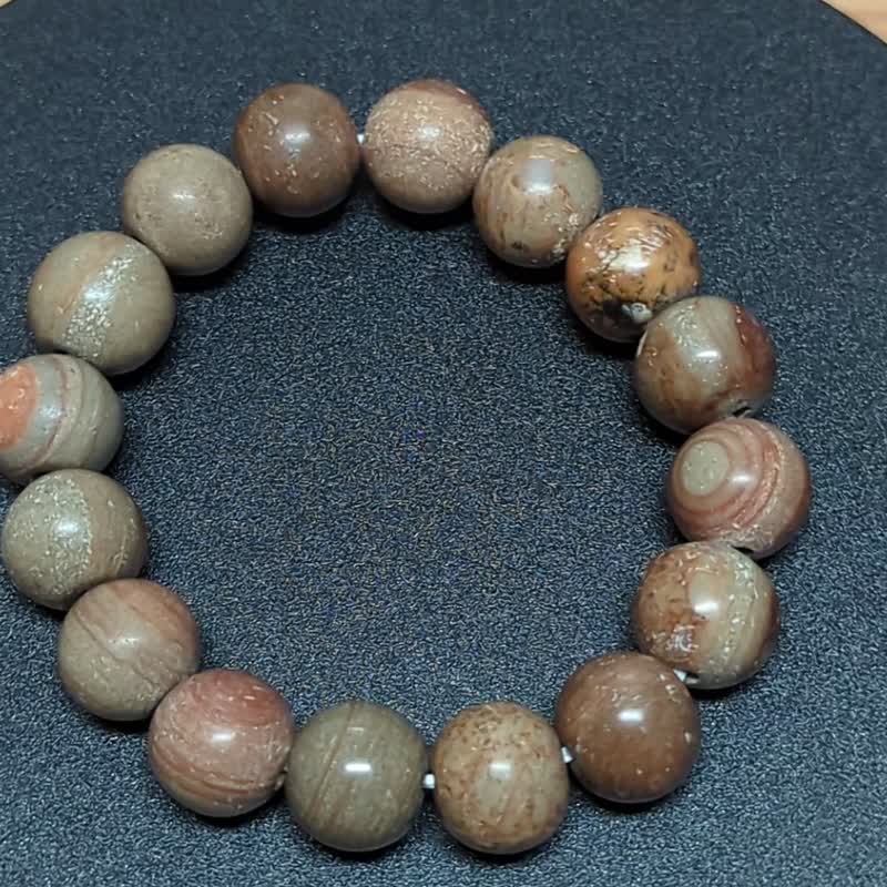 【运好气】 龙宫舍利手链 温润 调和 气血 海底轮 温暖且持续 - 手链/手环 - 石头 卡其色