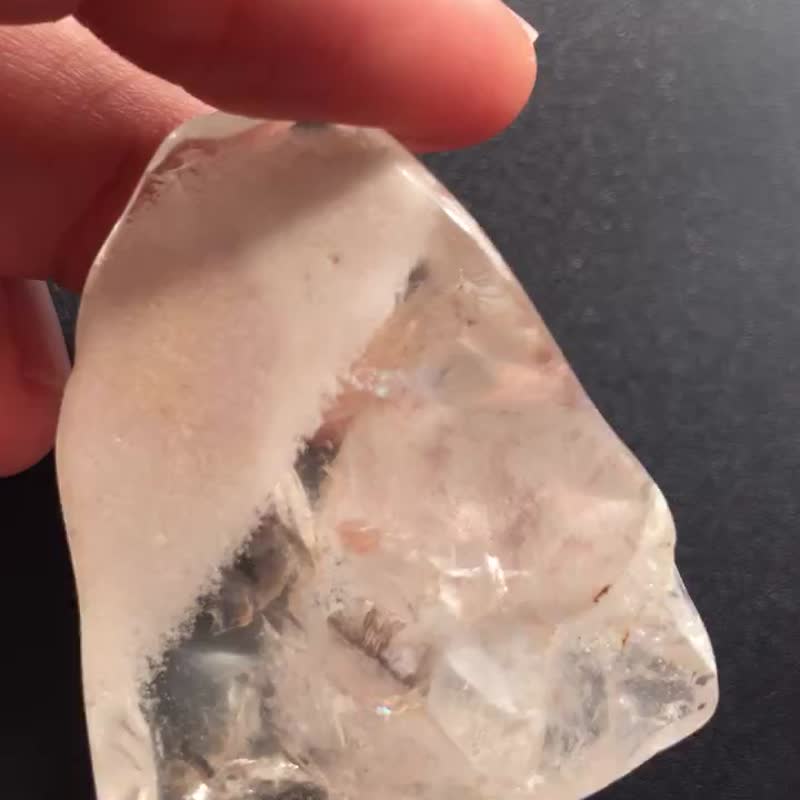 白幽灵 粉幽灵 水晶 随型 手把玩 天然原石 水晶原矿 天然原石 - 摆饰 - 水晶 白色