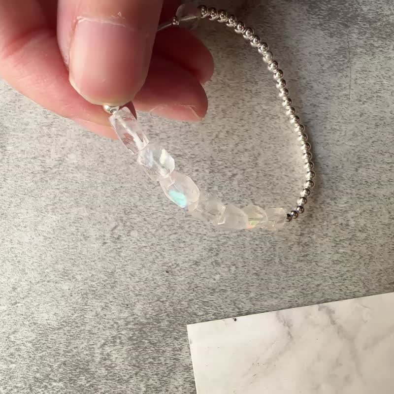 心忱-限量 马岛月光 纯银手链 8808 - 手链/手环 - 水晶 白色