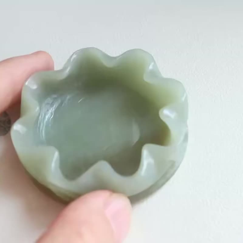 和田玉笔洗和田玉老坑料笔洗 肉质老熟油润 文房四宝 文房用具 - 笔筒/笔座 - 玉石 