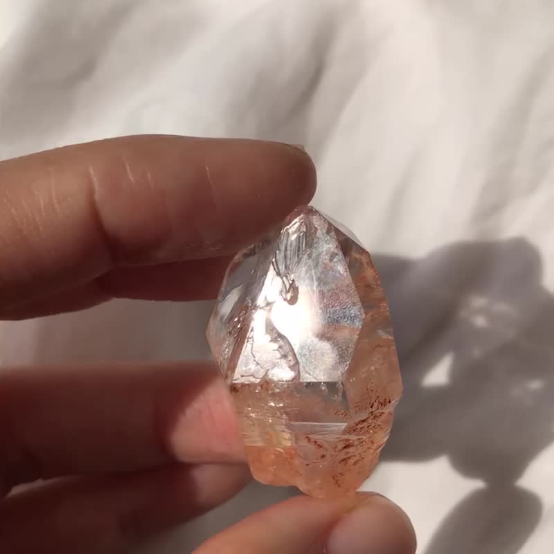 晶中晶油雾 骸骨骨干水晶 红泥骨干 红泥水晶 天然原石 水晶原矿 - 摆饰 - 水晶 透明